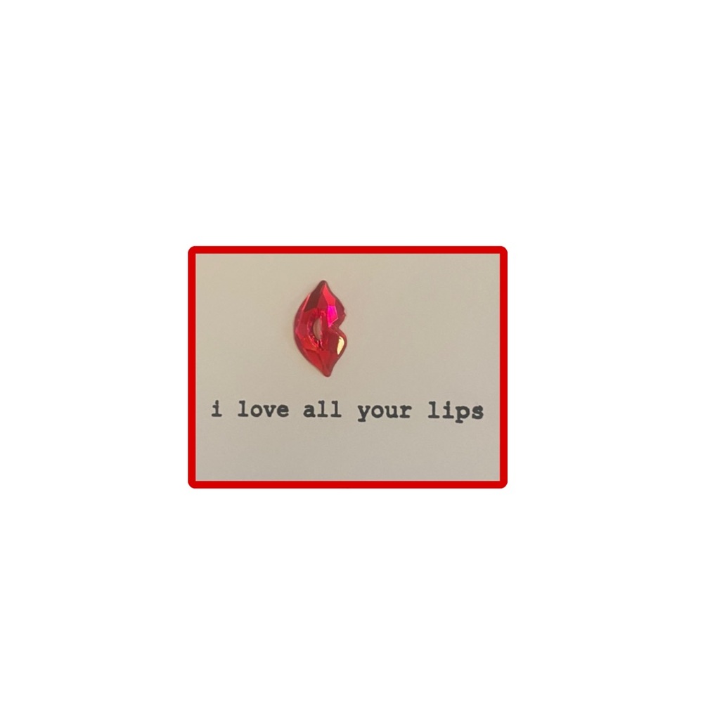🌹Valentine’s day i love all your lips card